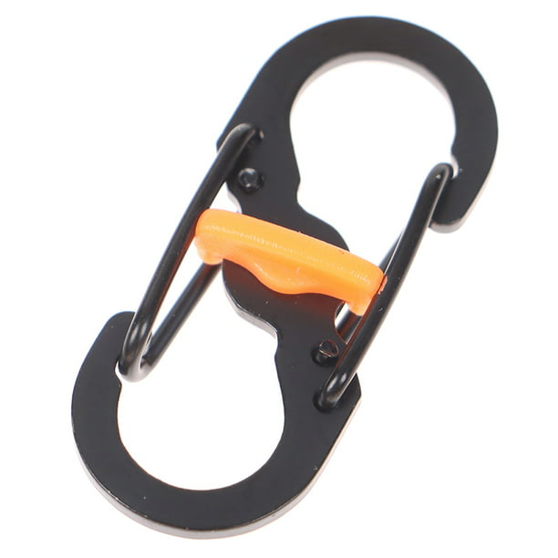 8 Word Buckle Locking Carabiner Anti-lost Keychain Outdoor Camping Equipment 